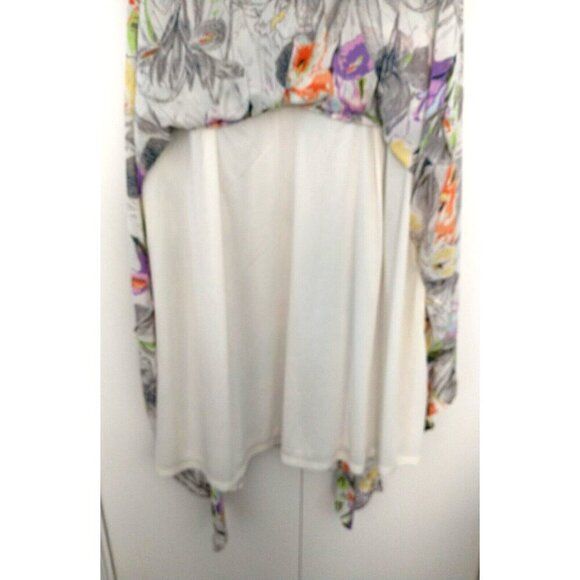 Lane Bryant Midi Dress Sleeveless Multicolor Side Zip Lined Surplice Top NWT- 28 - Picture 6 of 9